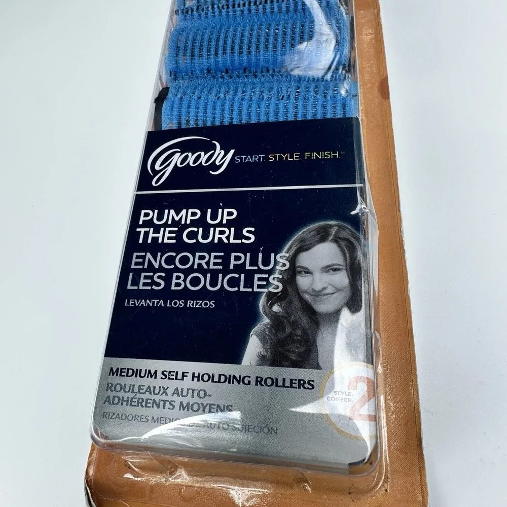 Goody Pump Up the Curls Medium Self Holding Rollers Style 2 - Blue
